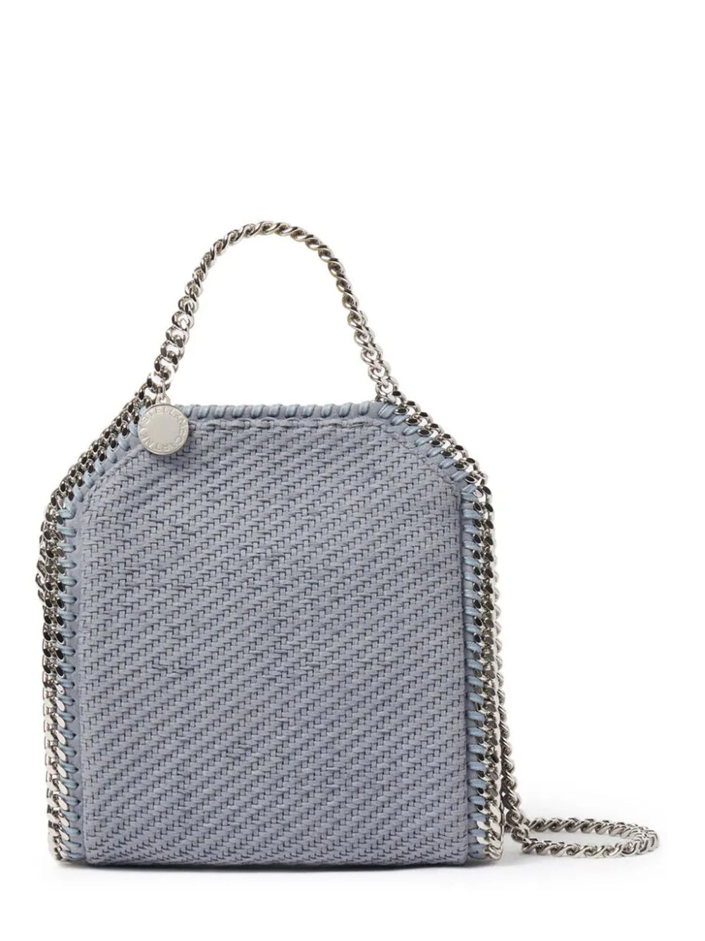 Falabella Tiny Tote Woven Alter Suede (Blue Grey)