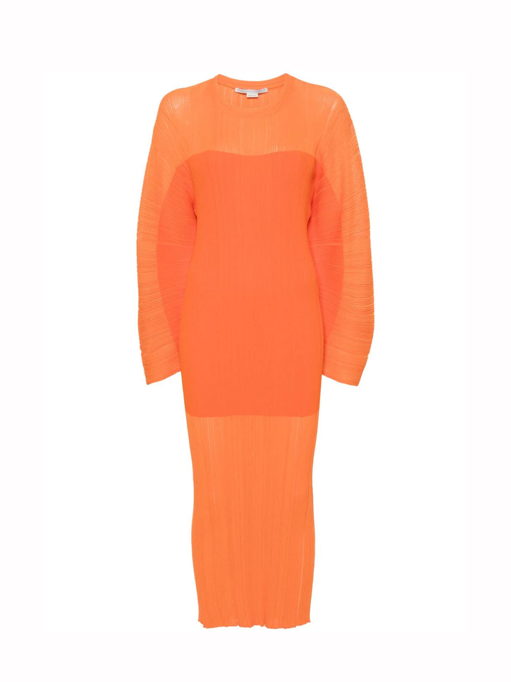 Lightweight Plisse' Knit Dress (Orange)