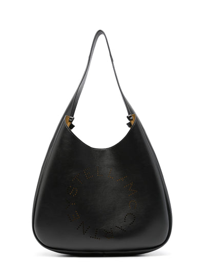 Logo Slouchy Hobo Tote Bag (Black)