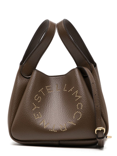 Logo Top Handle Crossbody Bag (Brown)