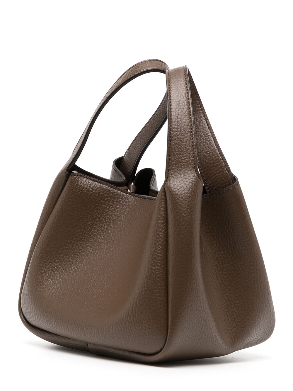 Logo Top Handle Crossbody Bag (Brown)