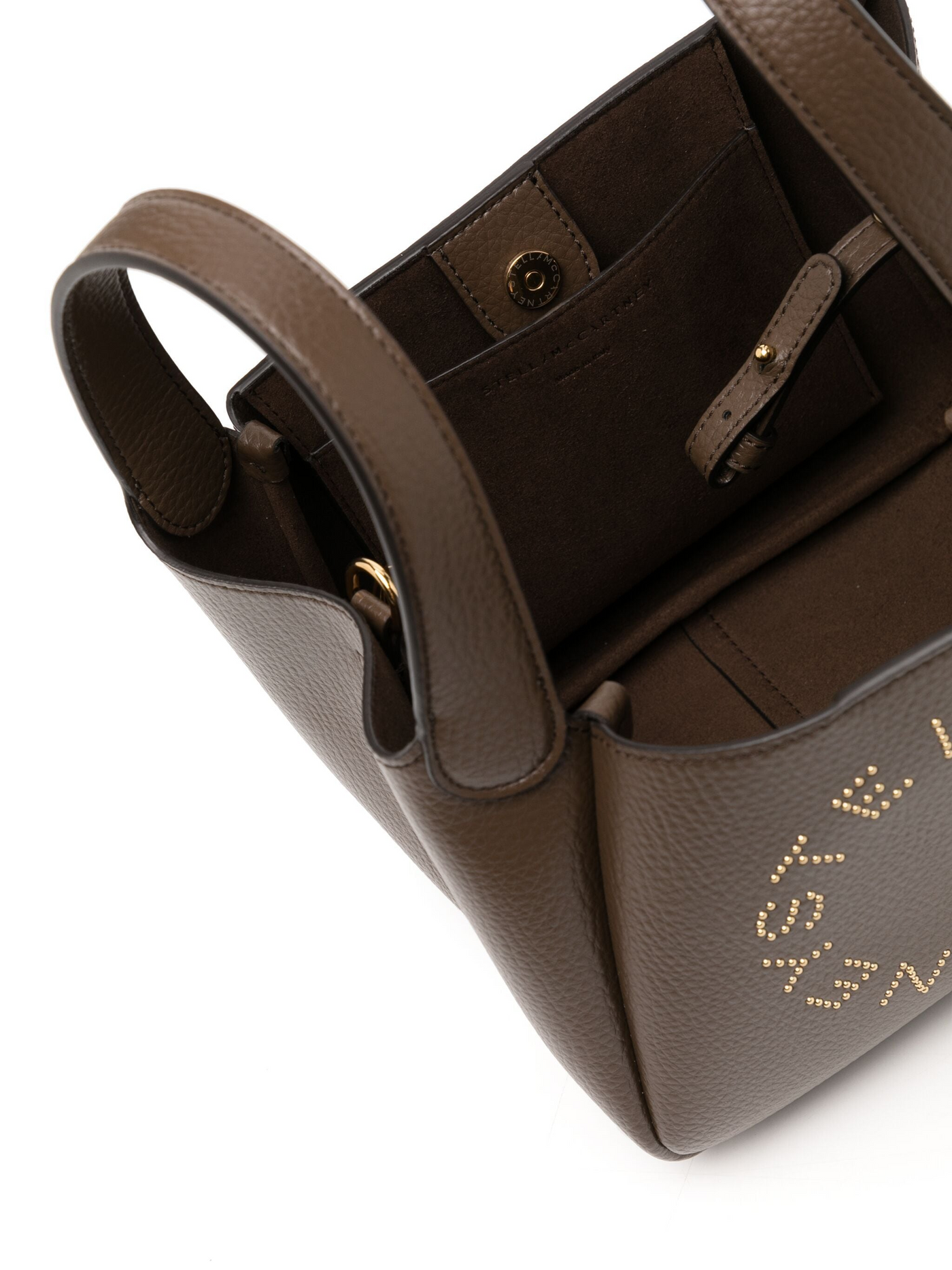 Logo Top Handle Crossbody Bag (Brown)