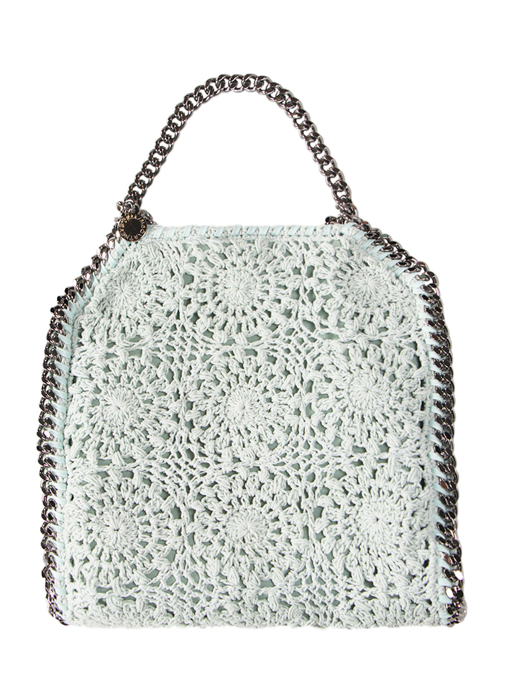 Mini Tote Cotton Crochet (Light Mint)
