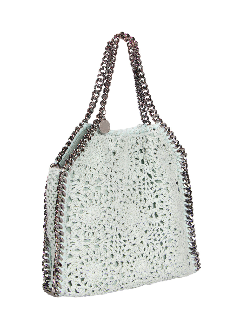 Mini Tote Cotton Crochet (Light Mint)