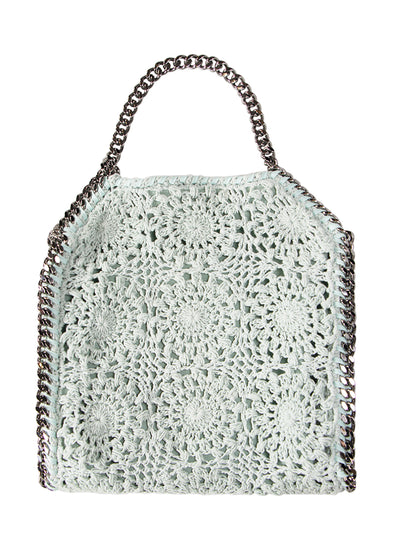 Mini Tote Cotton Crochet (Light Mint)