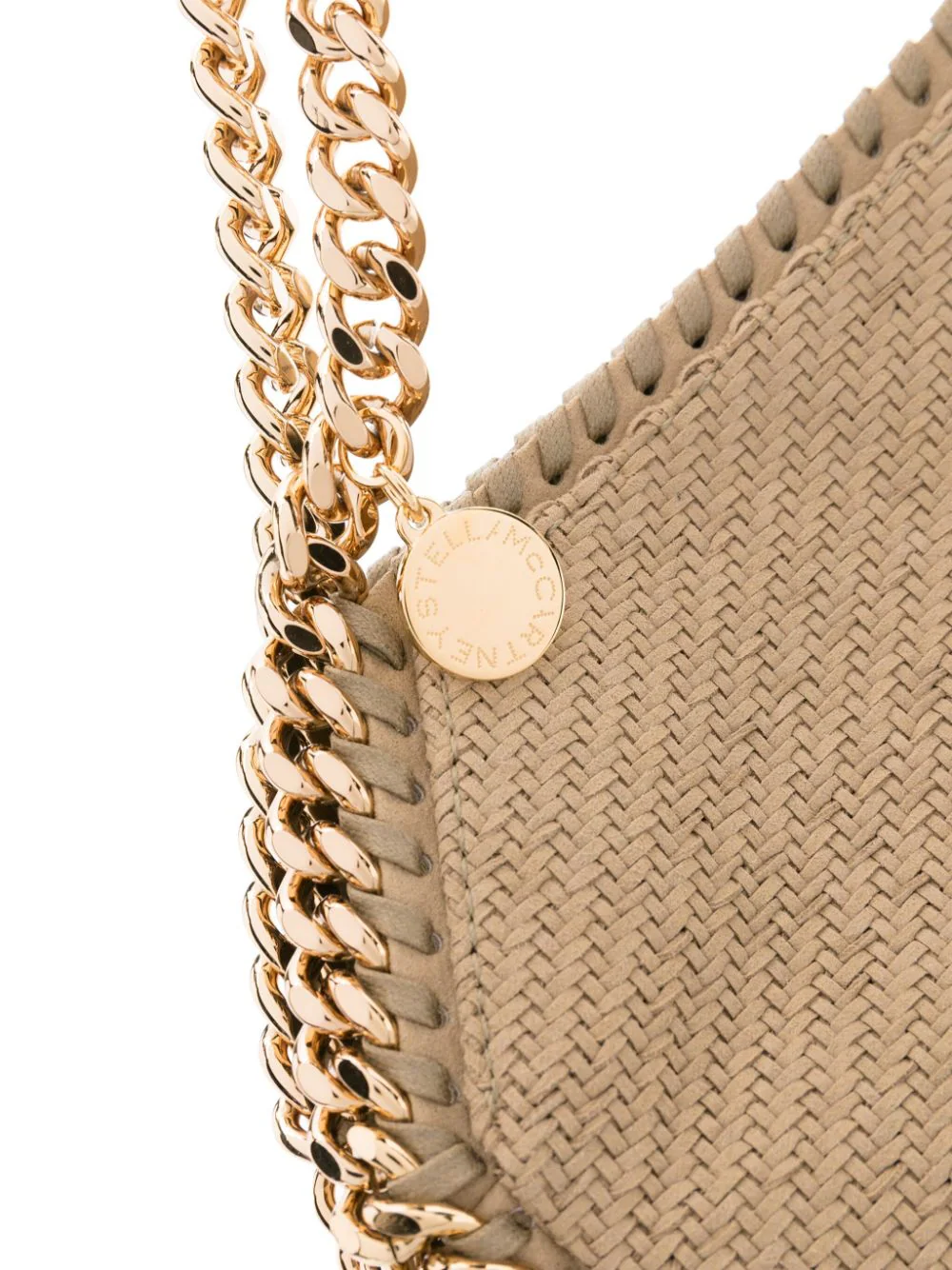 Falabella Mini Tote Woven Alter Suede (Light Camel)