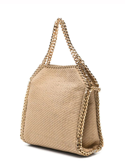 Falabella Mini Tote Woven Alter Suede (Light Camel)