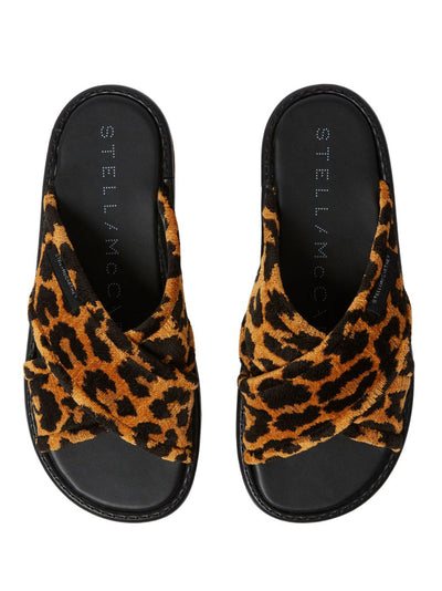 Sneak-Elyse Leopard Twisted Sandals (Leopard)