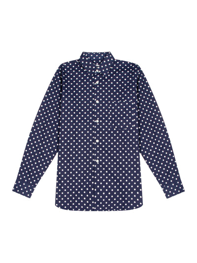 Cotton Broad Dot Navy