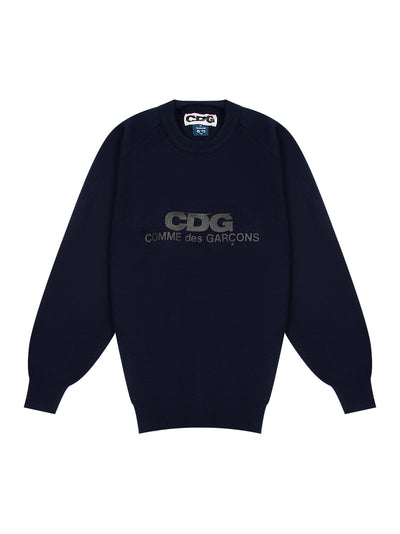 Charles Kirk School Round Low Gauge Pullover Navy