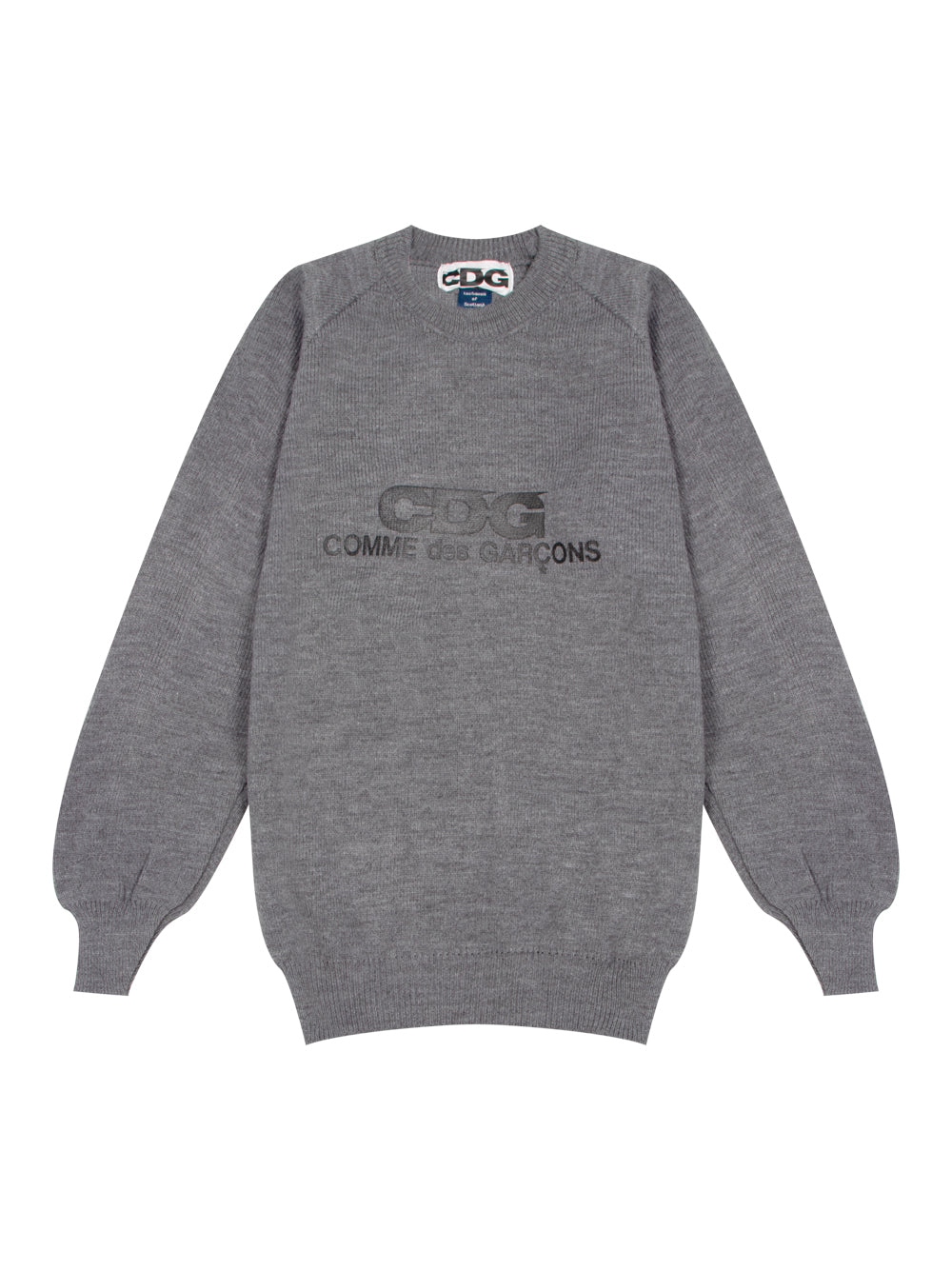 Charles Kirk School Round Low Gauge Pullover Grey