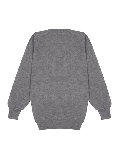 Charles Kirk School Round Low Gauge Pullover Grey