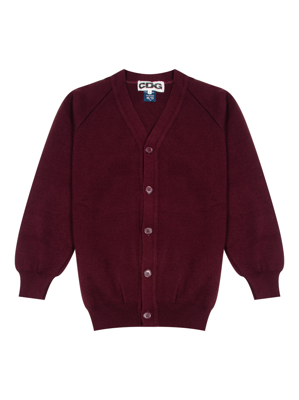 Charles Kirk School Round Low Gauge Cardigan Marron