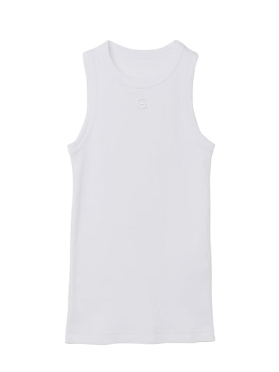 S Cotton Jersey Tank Top (White)