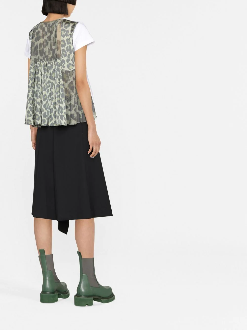 Sacai Leopard Print T-Shirt (White)