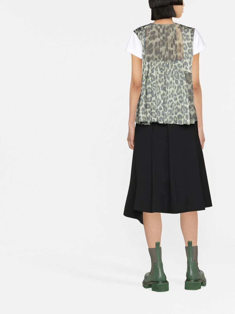 Sacai Leopard Print T-Shirt (White)