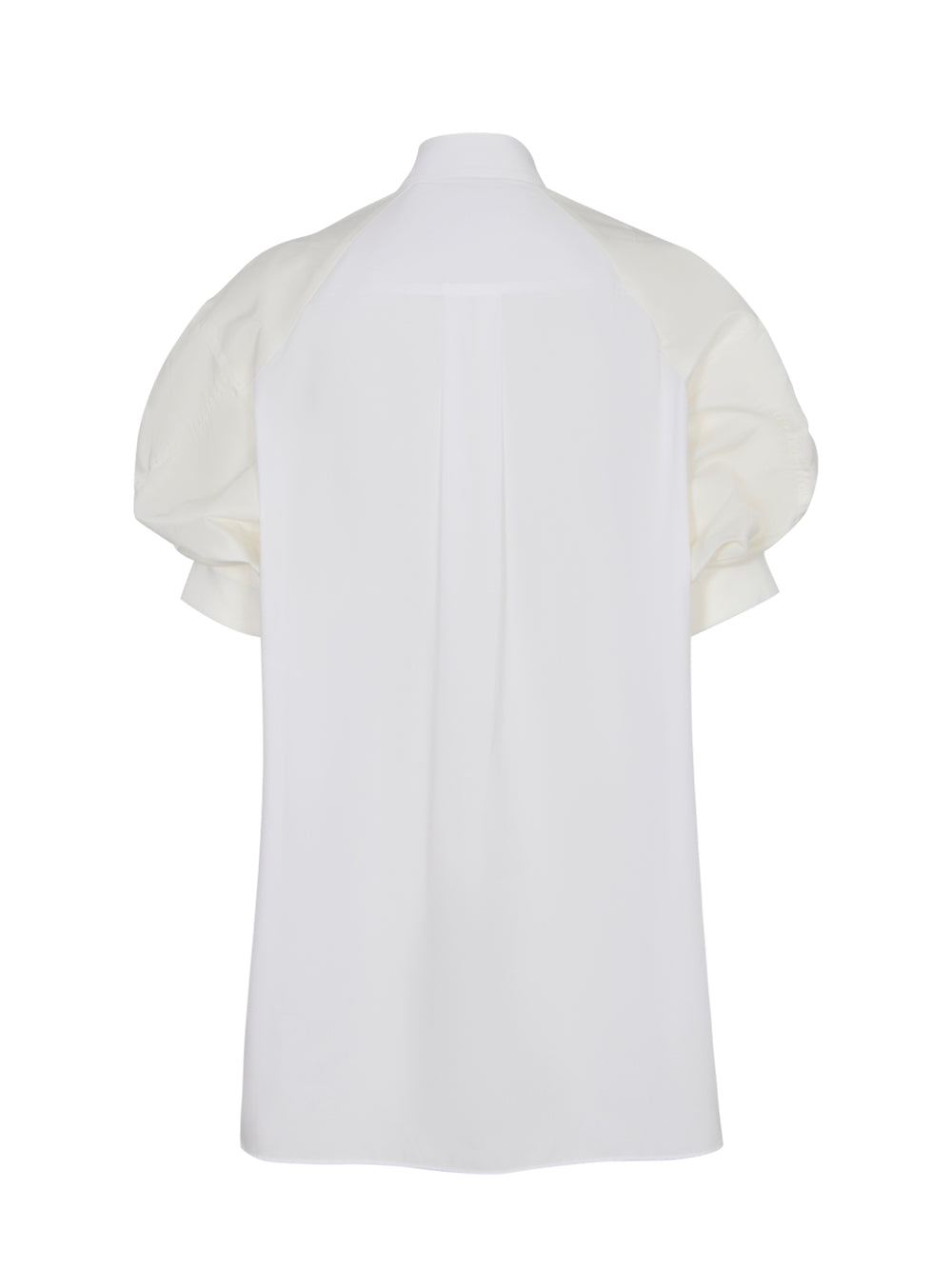 Cotton Poplin X Nylon Twill Dress (Off-White)