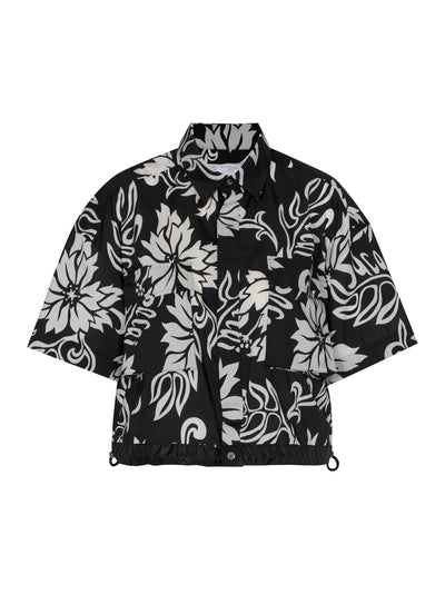 Floral Print Shirt (Black)