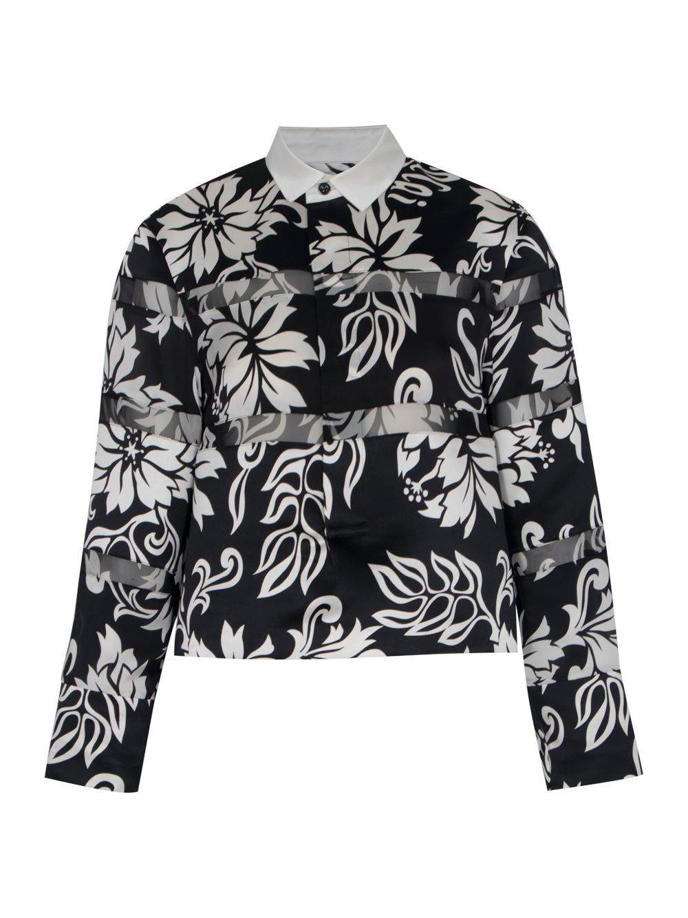 Floral Print Rugby Shirt (Black)