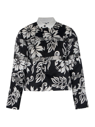 Floral Print Rugby Shirt (Black)