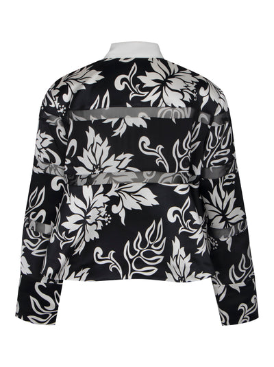 Floral Print Rugby Shirt (Black)