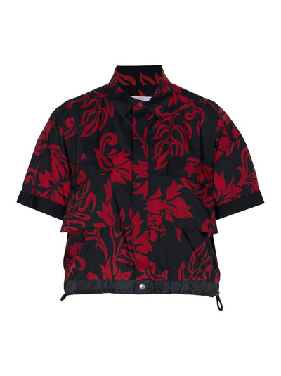 Floral Print Shirt (Red)