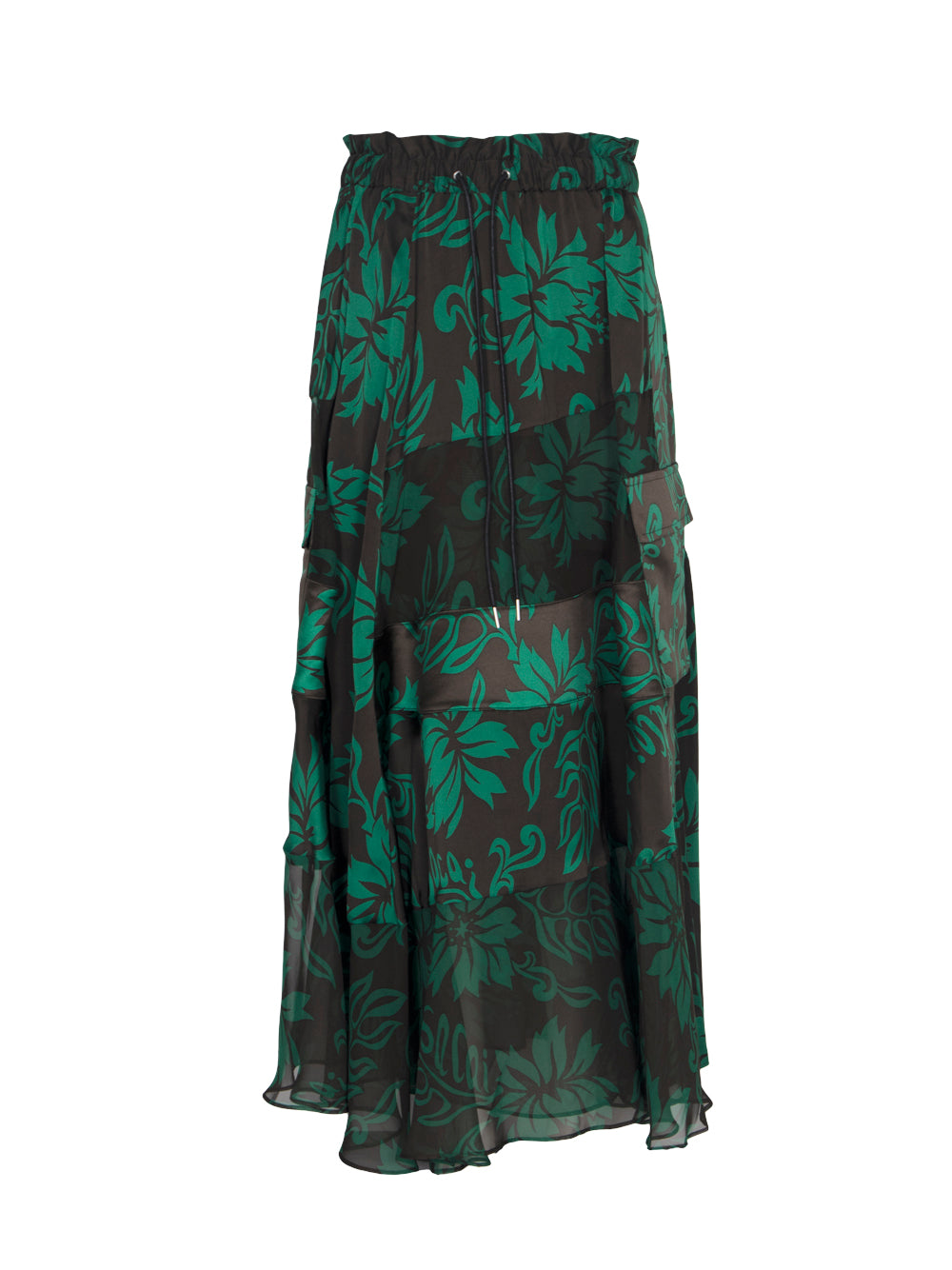 Floral Print Skirt (Green)