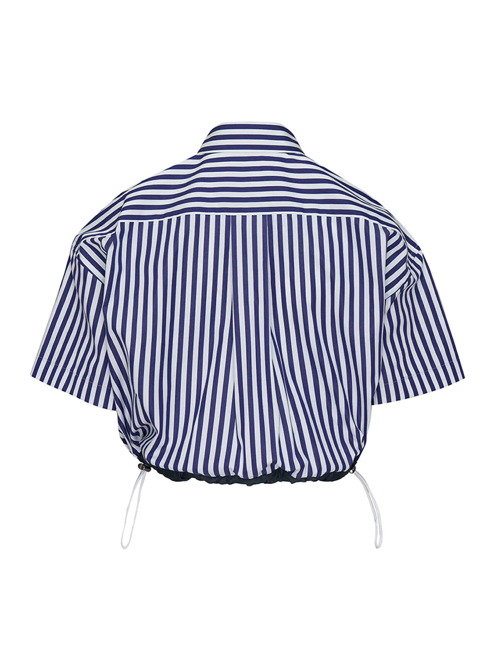 Thomas Mason Cotton Poplin Shirt (Navy Stripe)