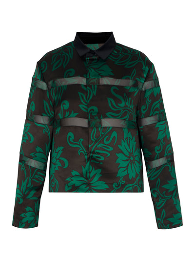 Floral Print Rugby Shirt (Green)