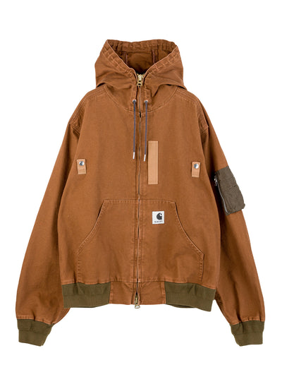 Sacai x Carhartt WIP Washed Duck Hooded Blouson (Dark Beige)