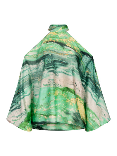 Safira Blouse (Green Marble)