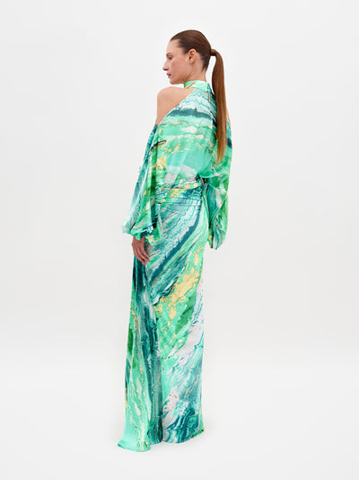 Safira Blouse (Green Marble)