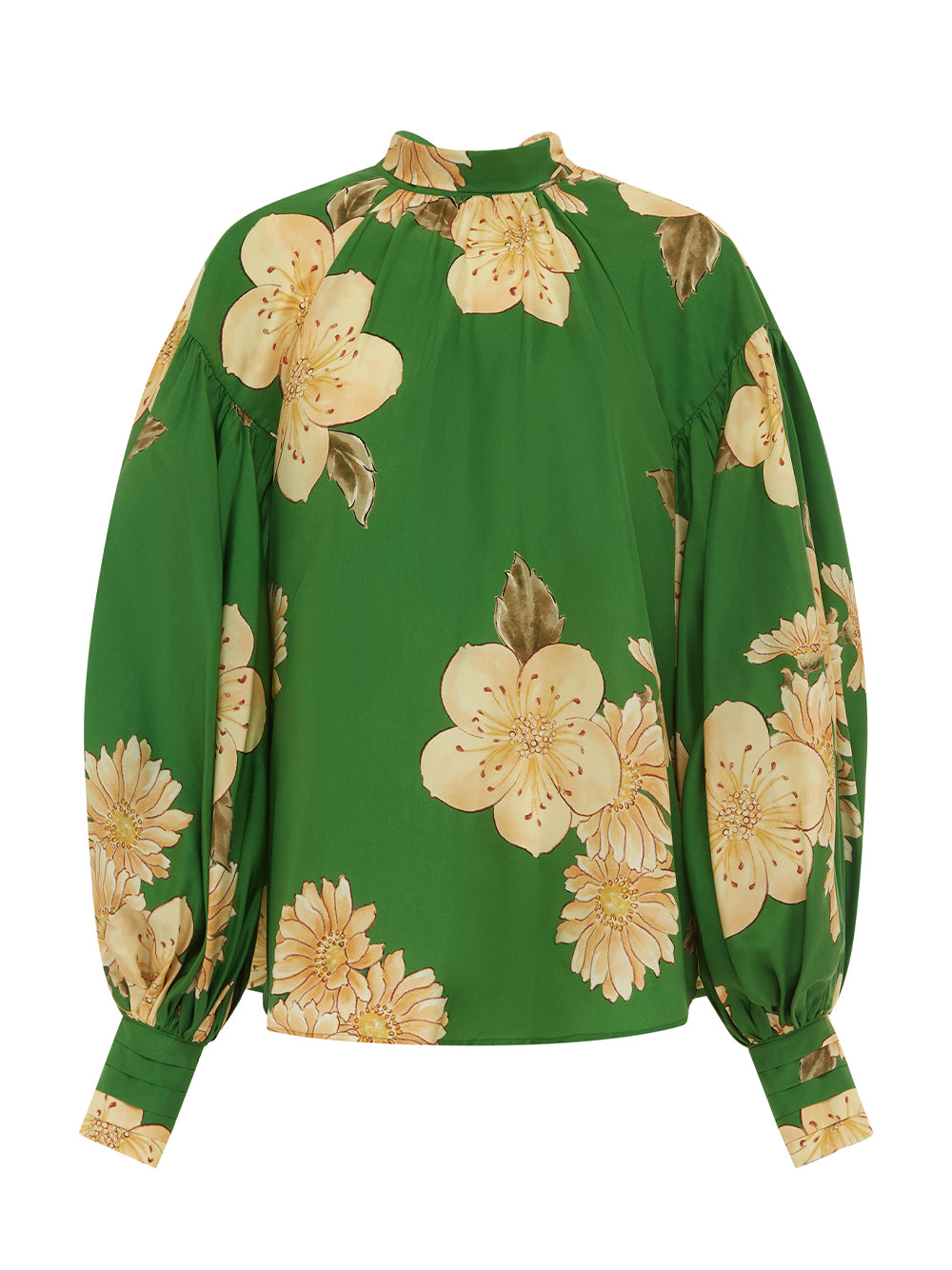 Sage Silk Blouse (Green)