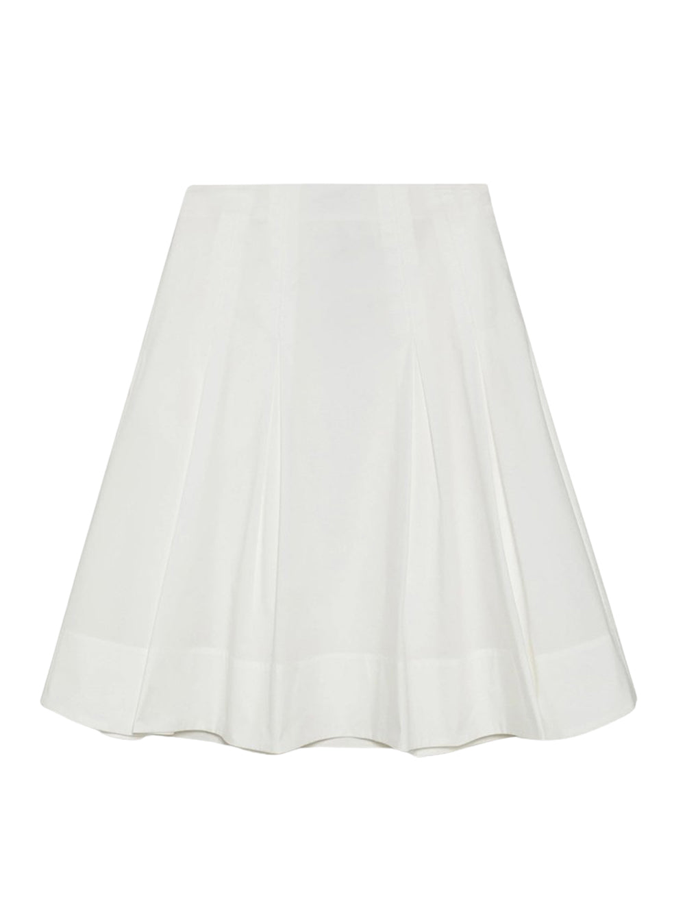 Samantha Pleated Midi Skirt (White)