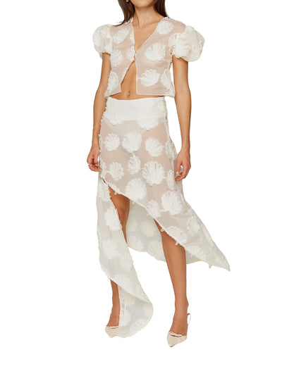 Scattered Shells Applique Skirt (Marble)