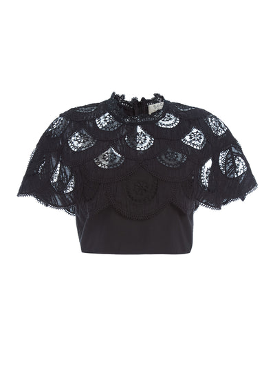 Drea Embroidered Top (Black)