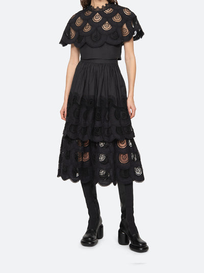 Drea Embroidered Top (Black)