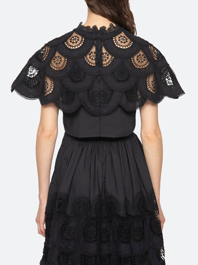 Drea Embroidered Top (Black)