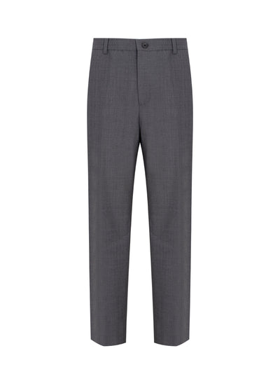 Semi Wide One Tuck Terry Banding Pants (Grey)
