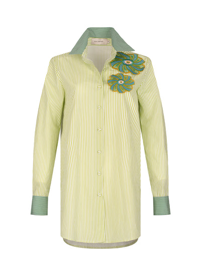 Shao Blouse (Green Stripe)