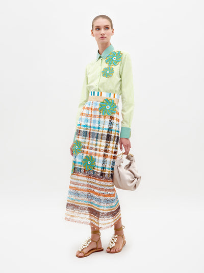 Shao Blouse (Green Stripe)