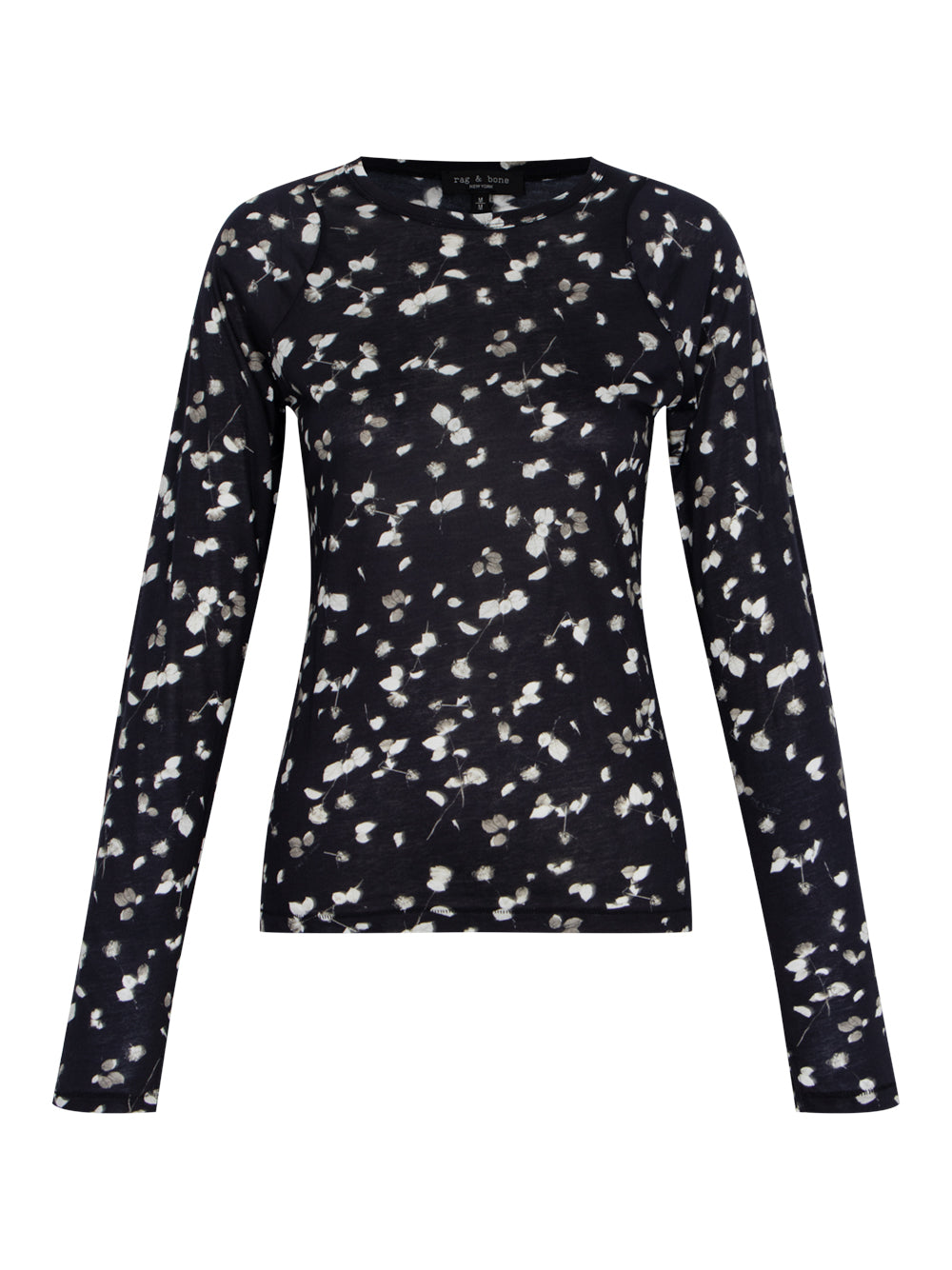 Shaw Cotton Paneled Long Sleeve (Black White Multi)