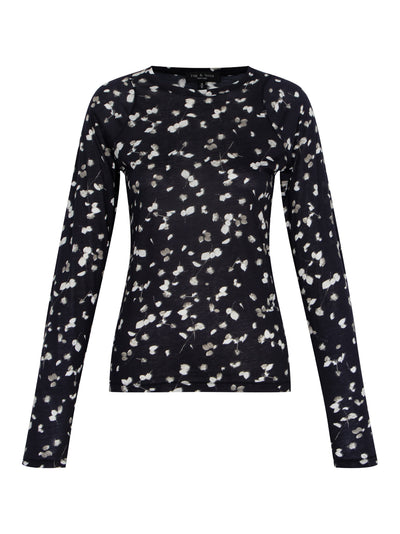 Shaw Cotton Paneled Long Sleeve (Black White Multi)