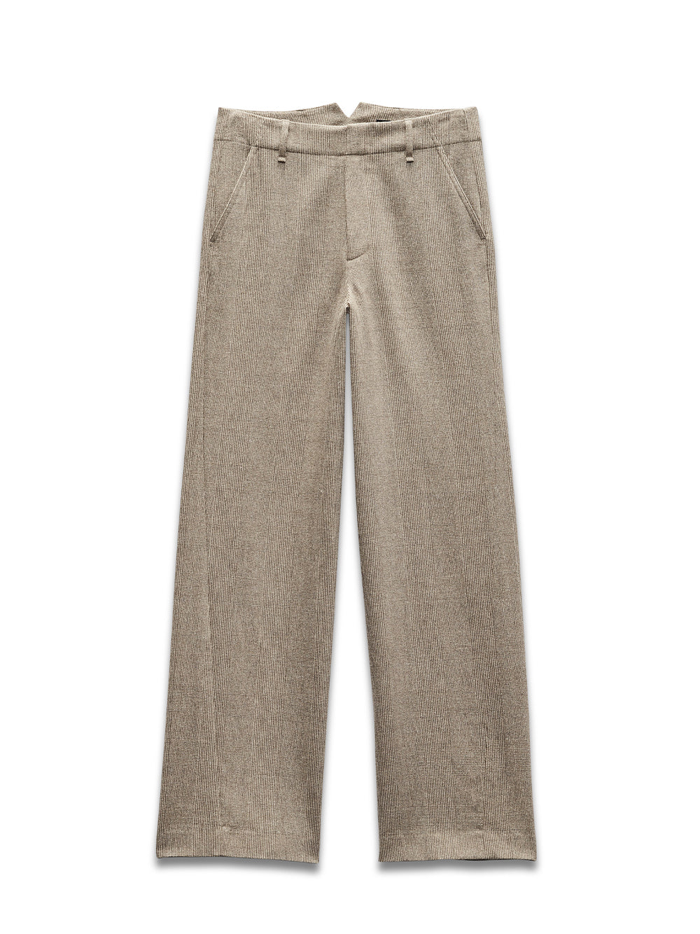 Shea Full-Length Plaid Pant (Camel Plaid)