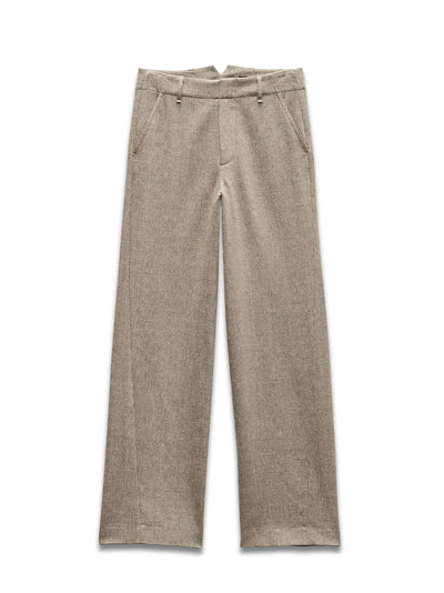 Shea Full-Length Plaid Pant (Camel Plaid)