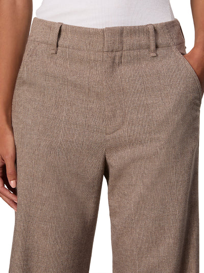 Shea Full-Length Plaid Pant (Camel Plaid)