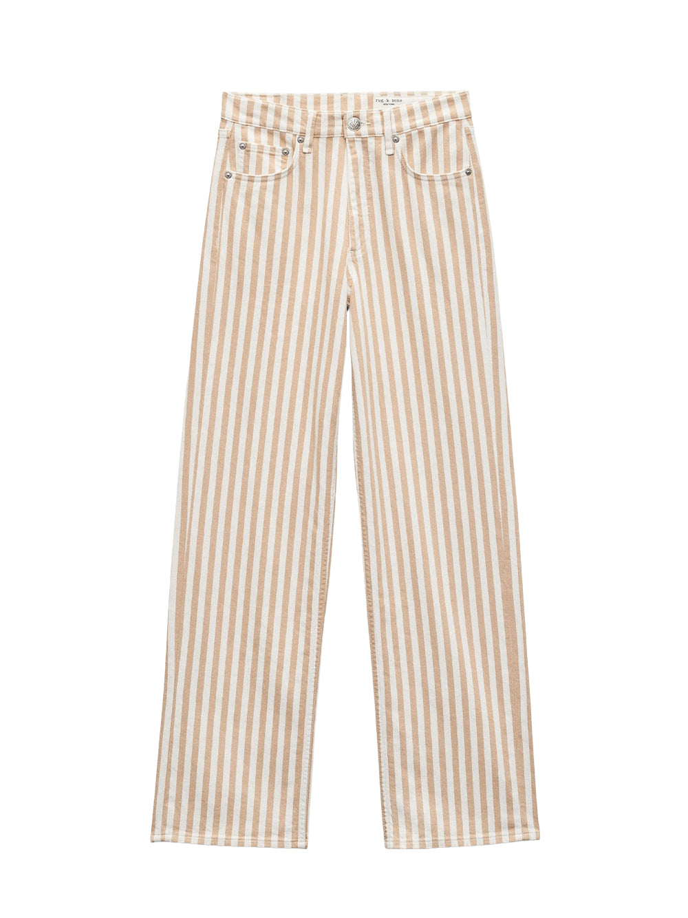 Shea Relaxed Straight Jean (Tan Stripe)