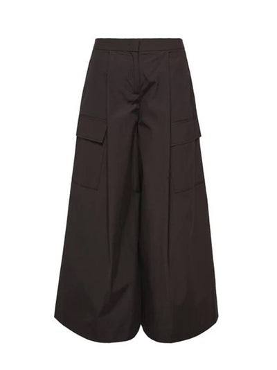 Sheen Cotton Taffeta Cargo Pants (Black)