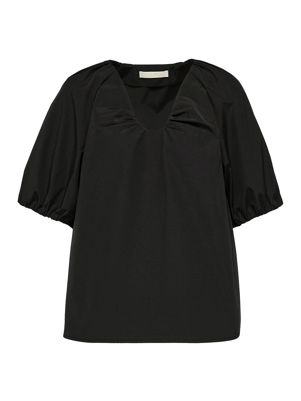 Sheen Cotton Taffeta Top (Black)