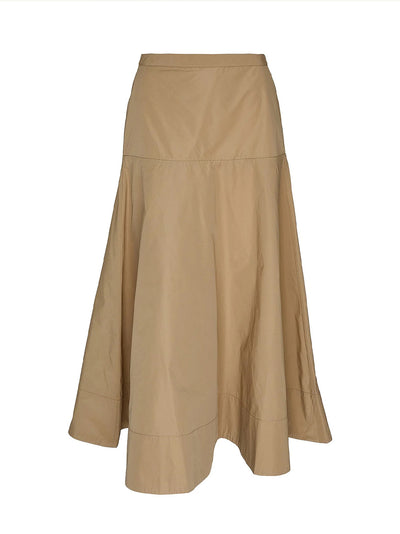 Sheen Parachute Poly Long Skirt (Sand)